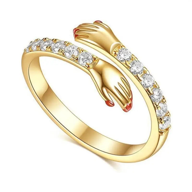 Adjustable Brilliant Hug Ring