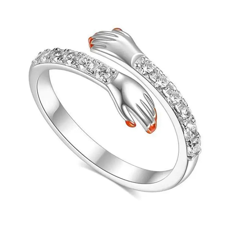 Adjustable Brilliant Hug Ring