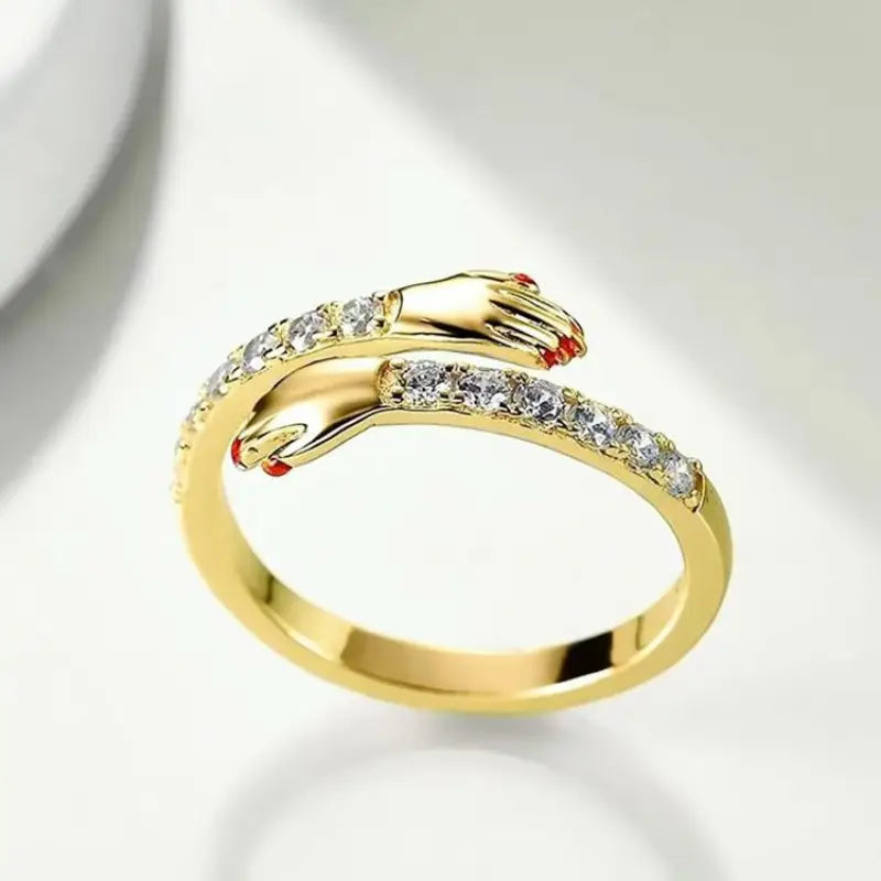 Adjustable Brilliant Hug Ring