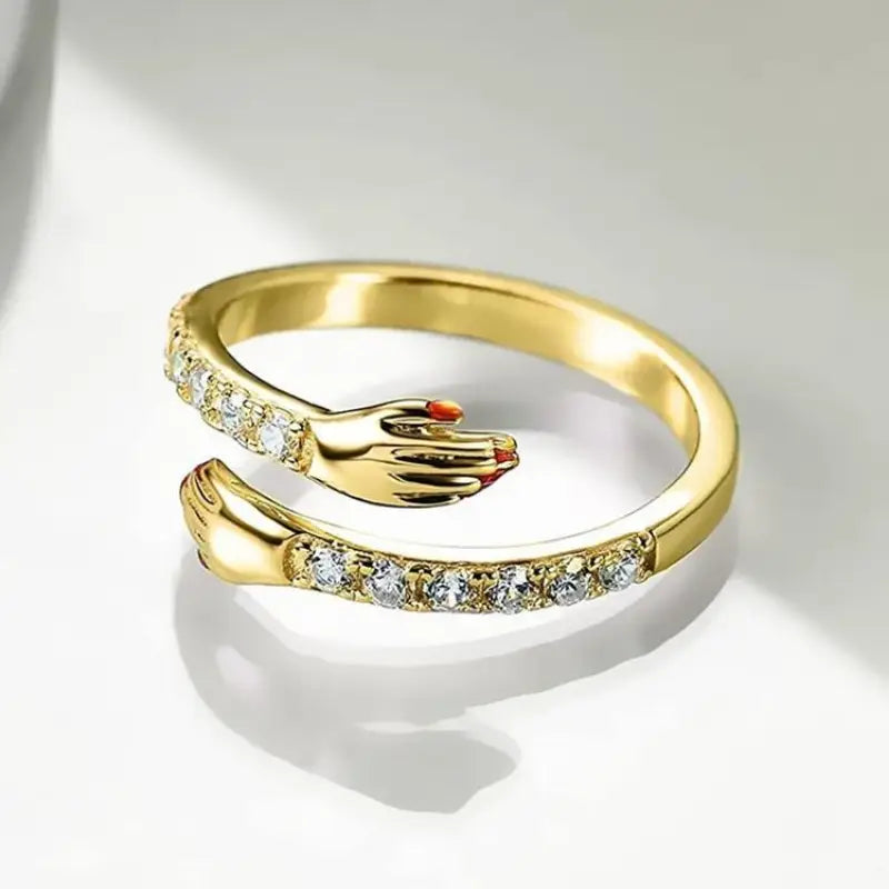 Adjustable Brilliant Hug Ring