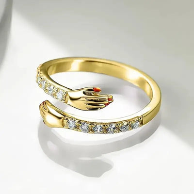 Adjustable Brilliant Hug Ring