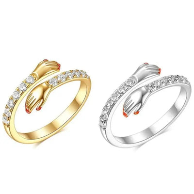 Adjustable Brilliant Hug Ring