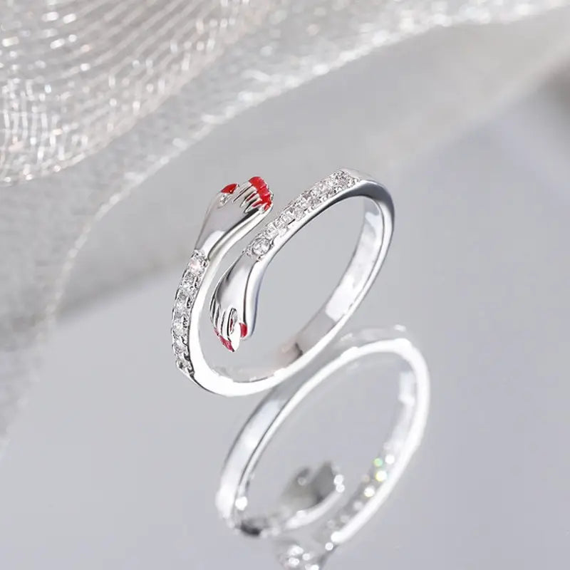 Adjustable Brilliant Hug Ring