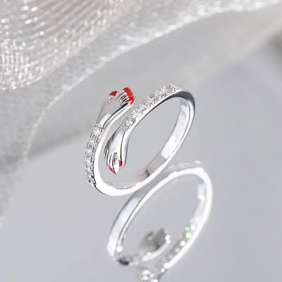 Adjustable Brilliant Hug Ring