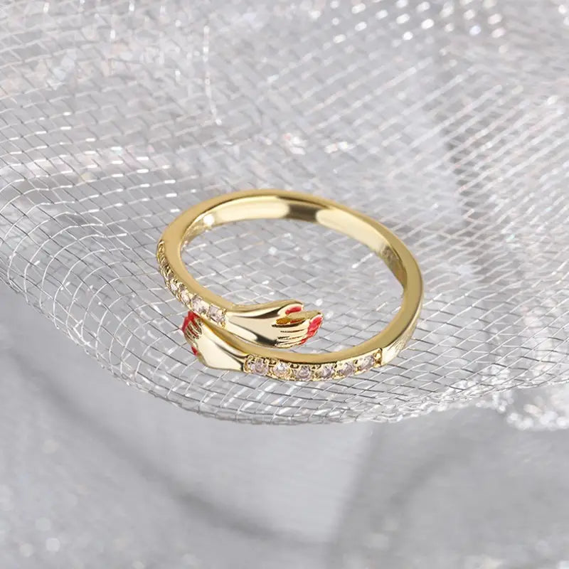 Adjustable Brilliant Hug Ring
