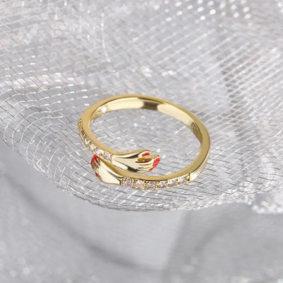Adjustable Brilliant Hug Ring