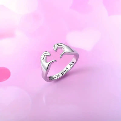 Adjustable Forever Love Silvered Ring