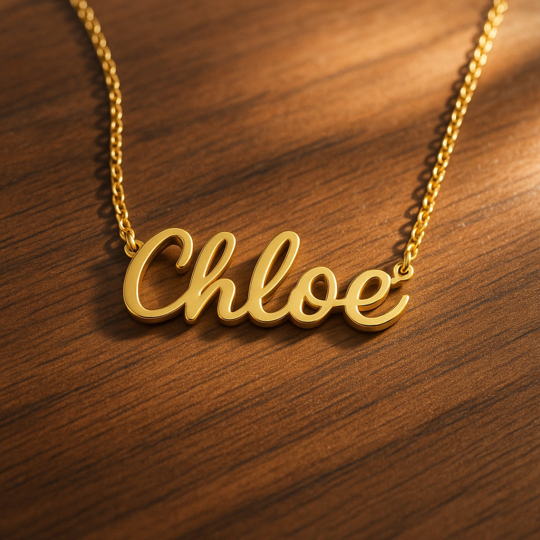 Gold Signature Custom Necklace