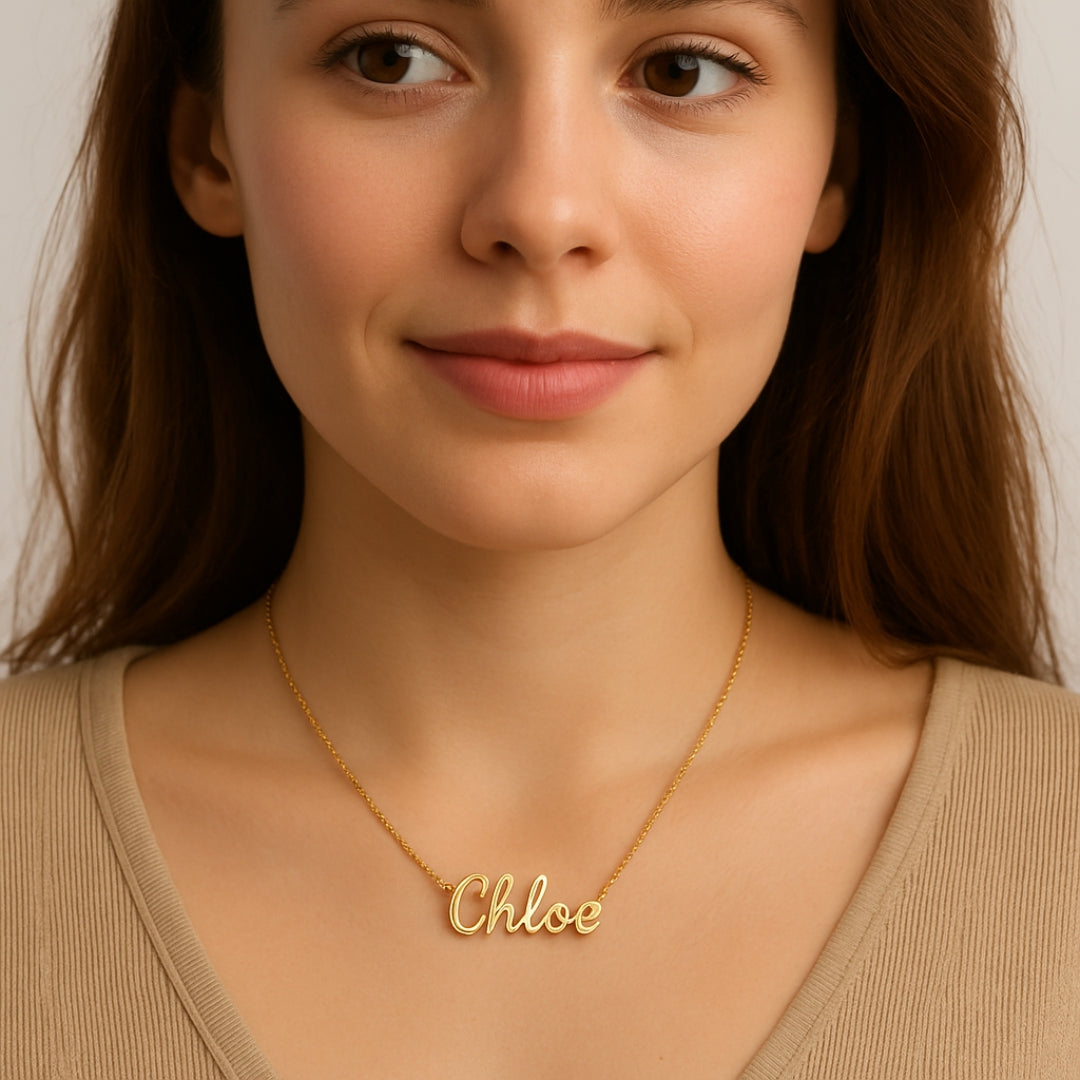Gold Signature Custom Necklace