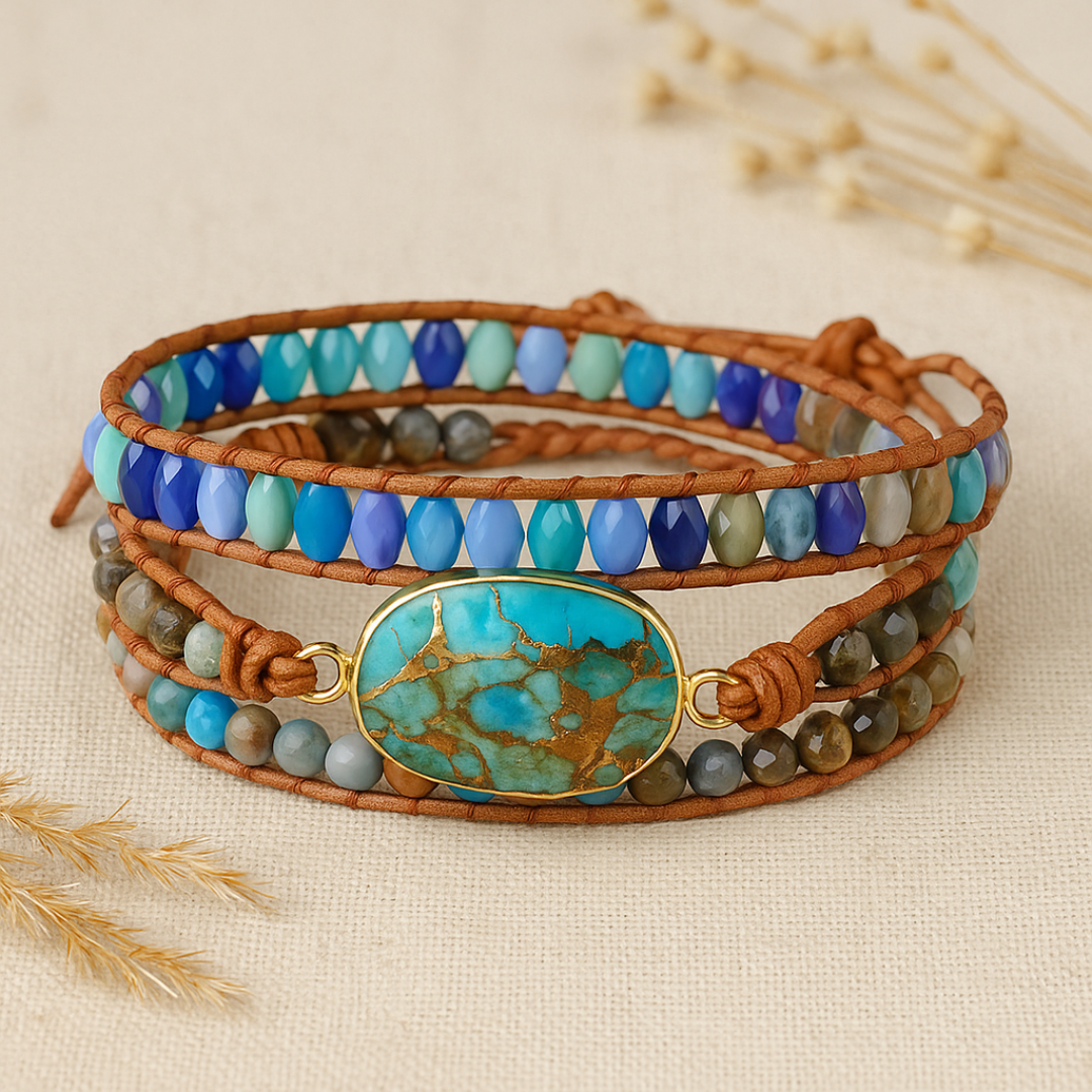 Turquoise Howlite Wrap Bracelet