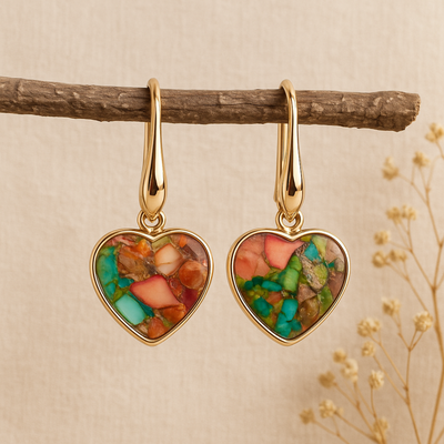 Imperial Jasper Love Earrings