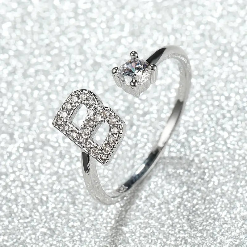 Adjustable Bright Letter Ring