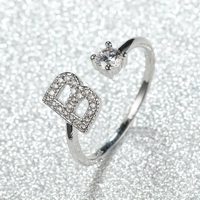 Adjustable Bright Letter Ring