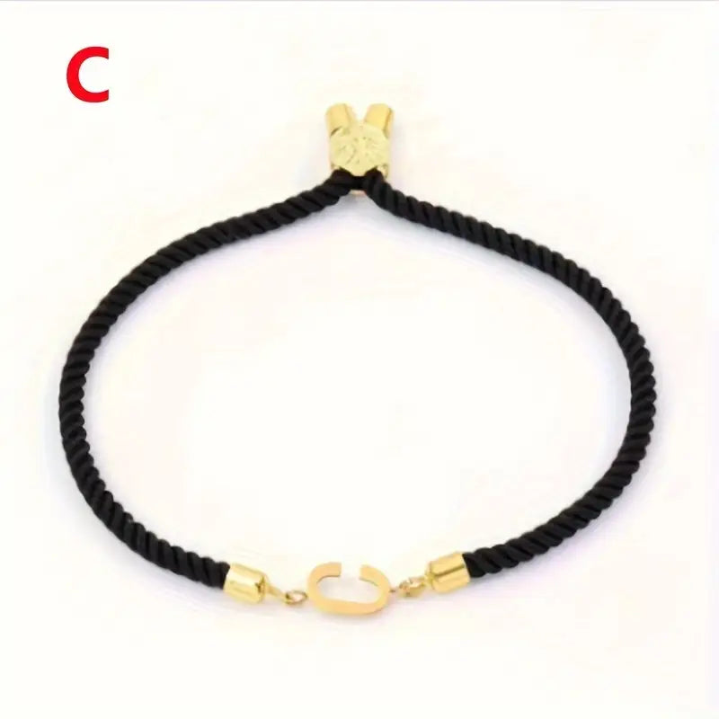 Black Gold Letter Bracelet