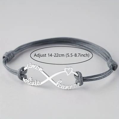 Custom Love 3 Name Bracelet