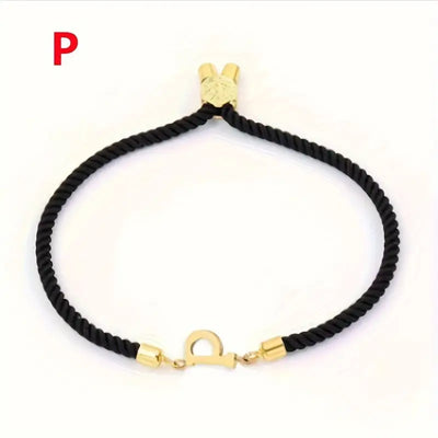 Black Gold Letter Bracelet
