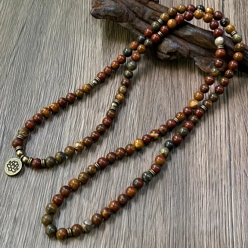 Lotus Polychrome Jasper Bracelet