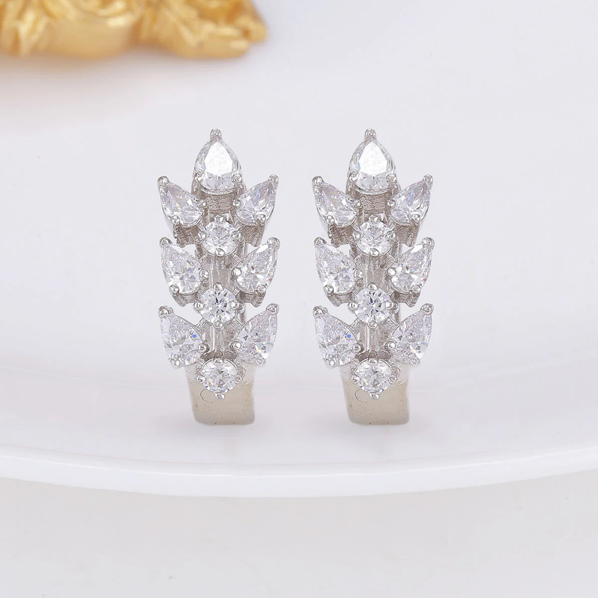 Zirconia Silver Earrings