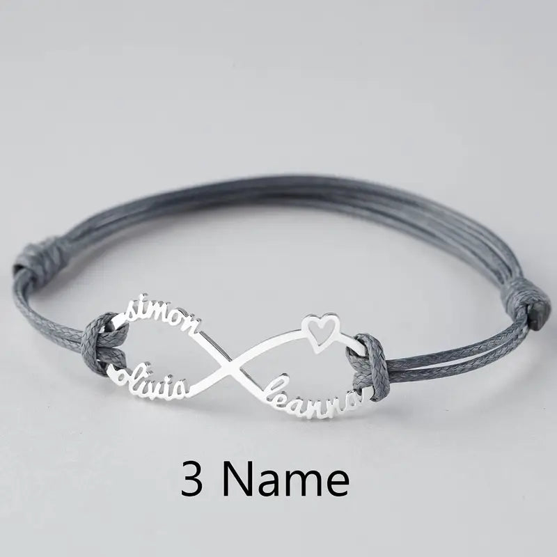 Custom Love 3 Name Bracelet
