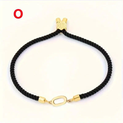 Black Gold Letter Bracelet