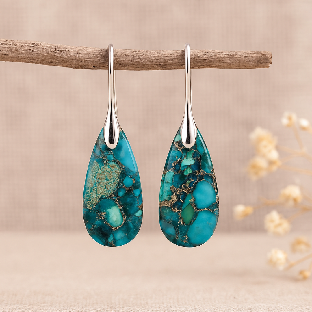 Ocean Regalite Drop Earrings