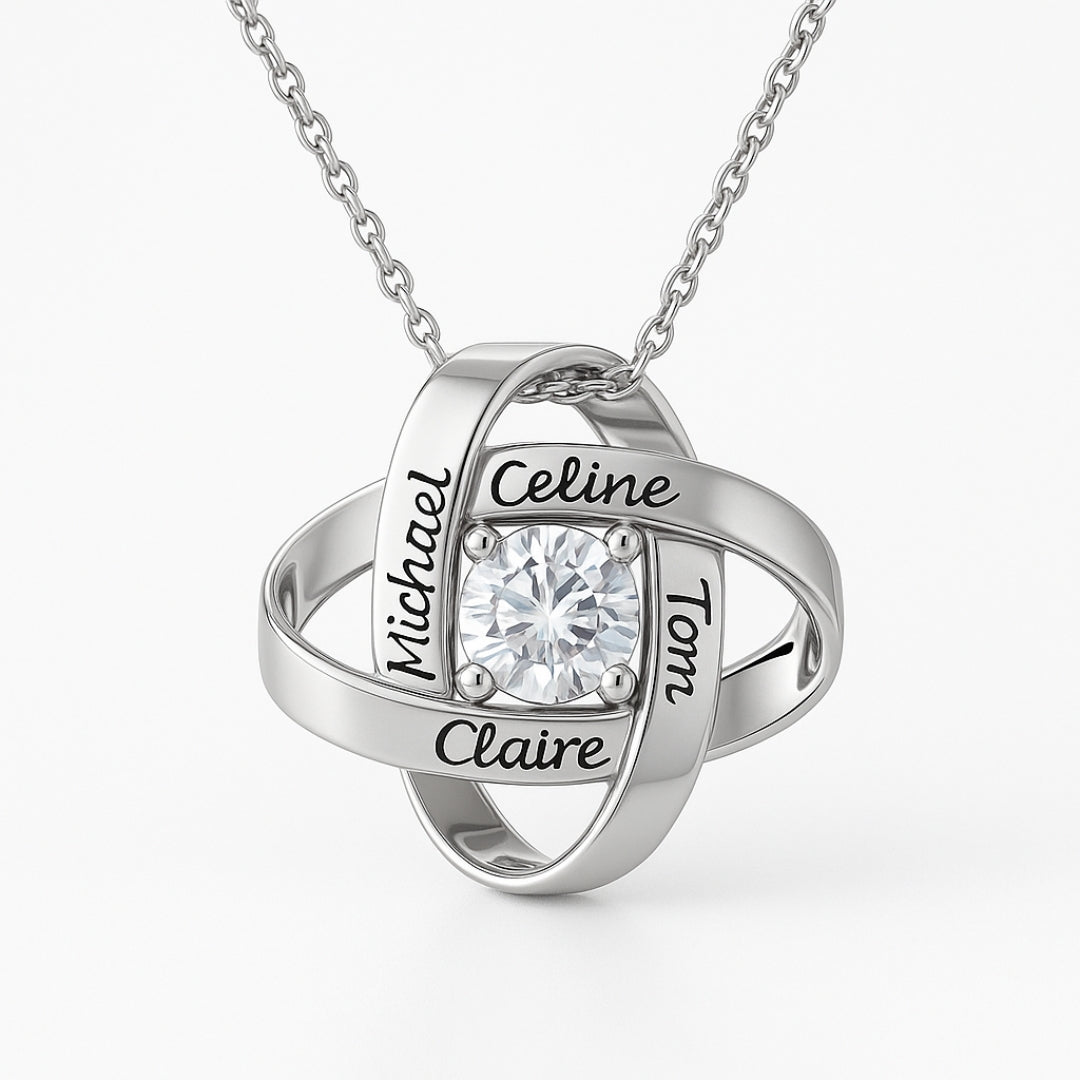Signature Spiral Silvered Necklace