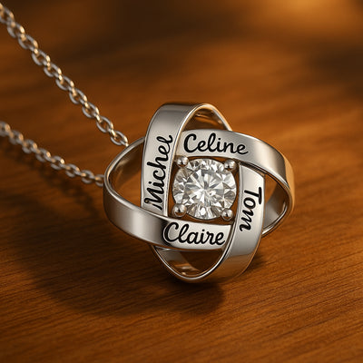 Signature Spiral Silvered Necklace