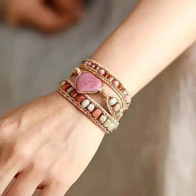 Pink Heart Harmony Bracelet
