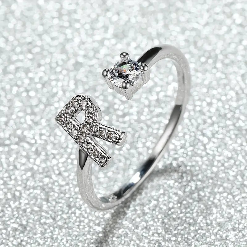 Adjustable Bright Letter Ring