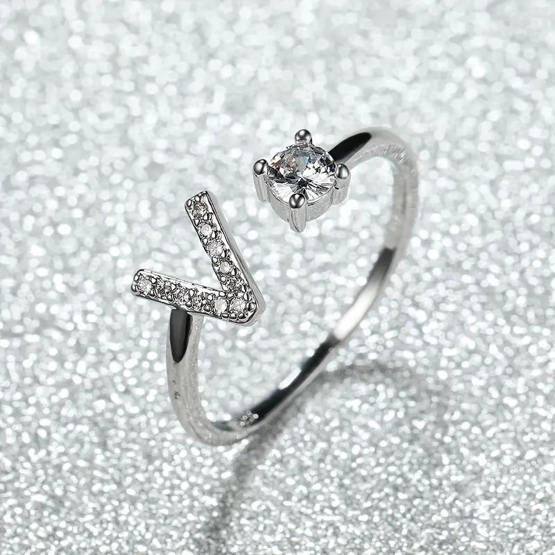 Adjustable Bright Letter Ring