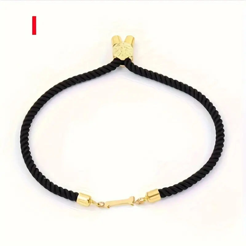 Black Gold Letter Bracelet