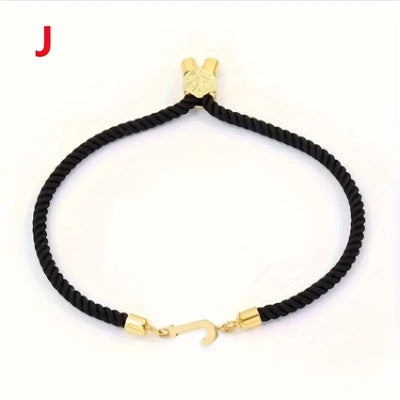 Black Gold Letter Bracelet