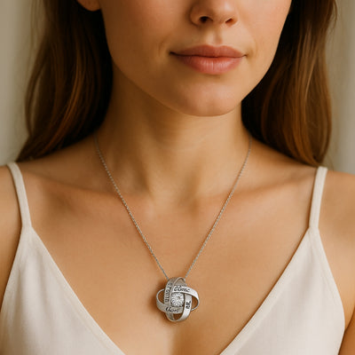 Signature Spiral Silvered Necklace
