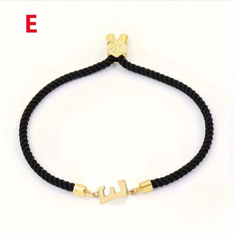 Black Gold Letter Bracelet