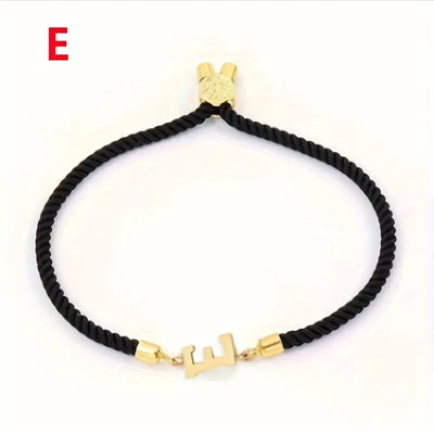 Black Gold Letter Bracelet