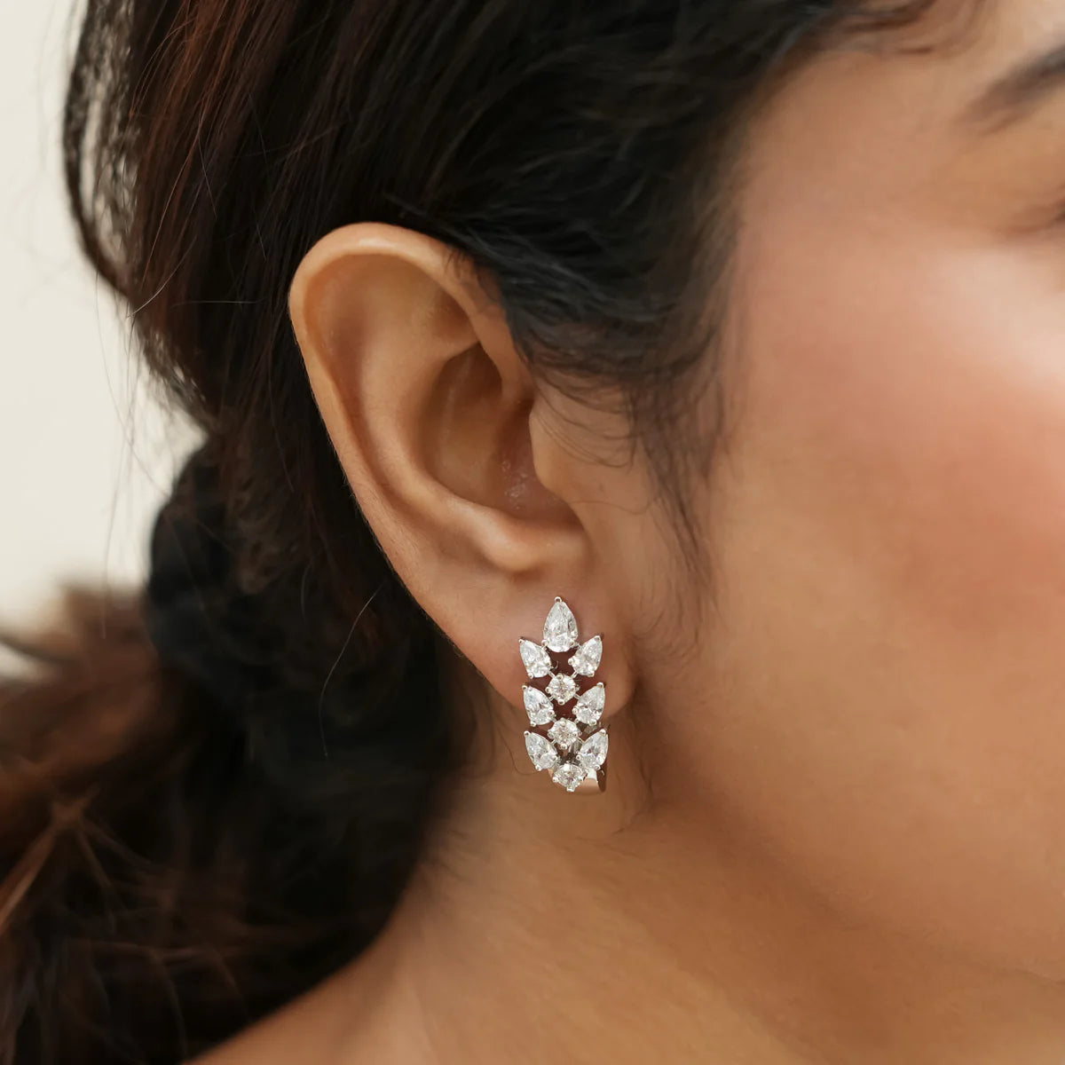 Zirconia Silver Earrings