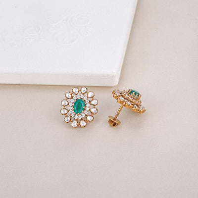 Bind Turquoise Crystal Earrings