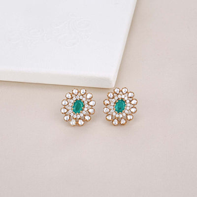 Bind Turquoise Crystal Earrings