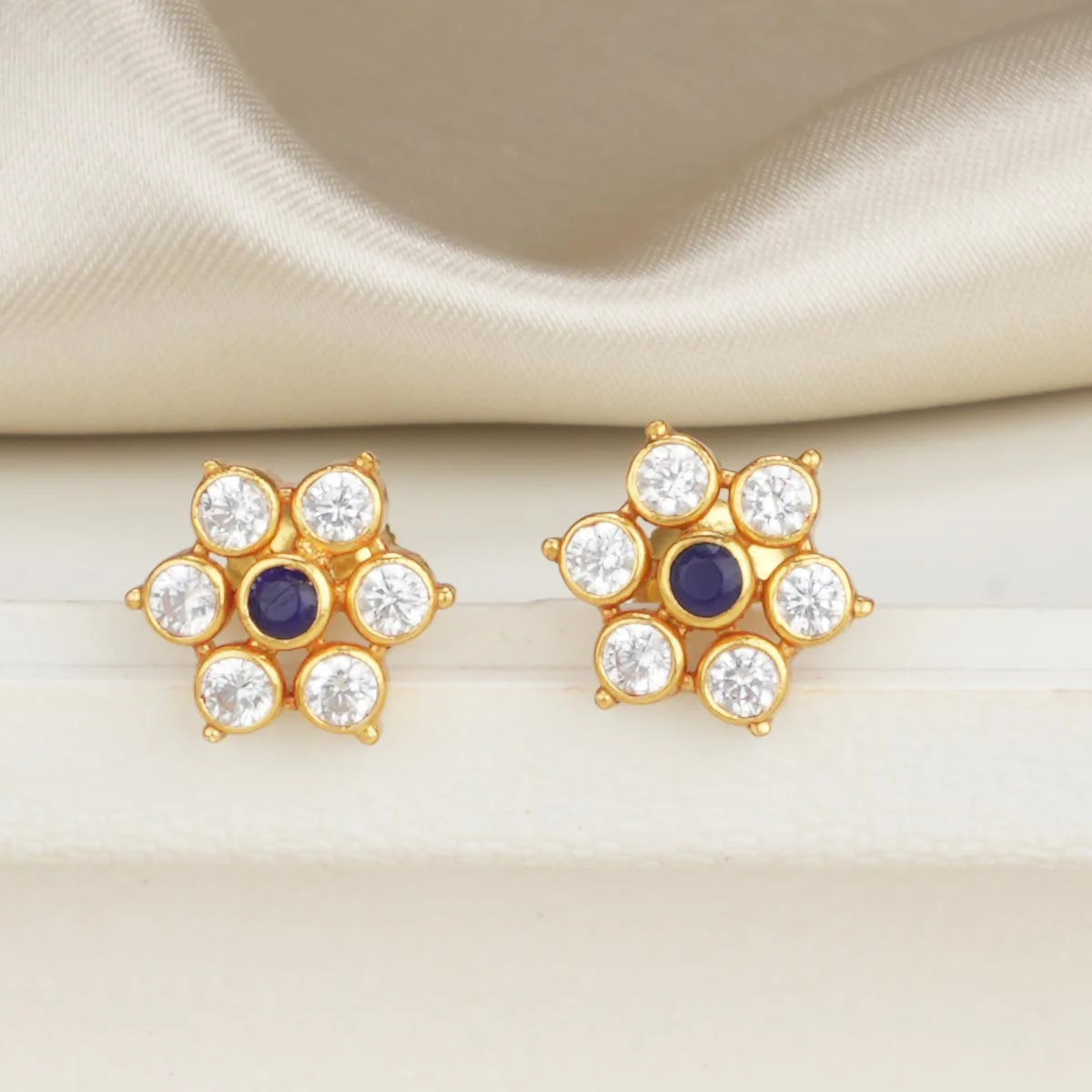 Niviri Stone Stud Earrings