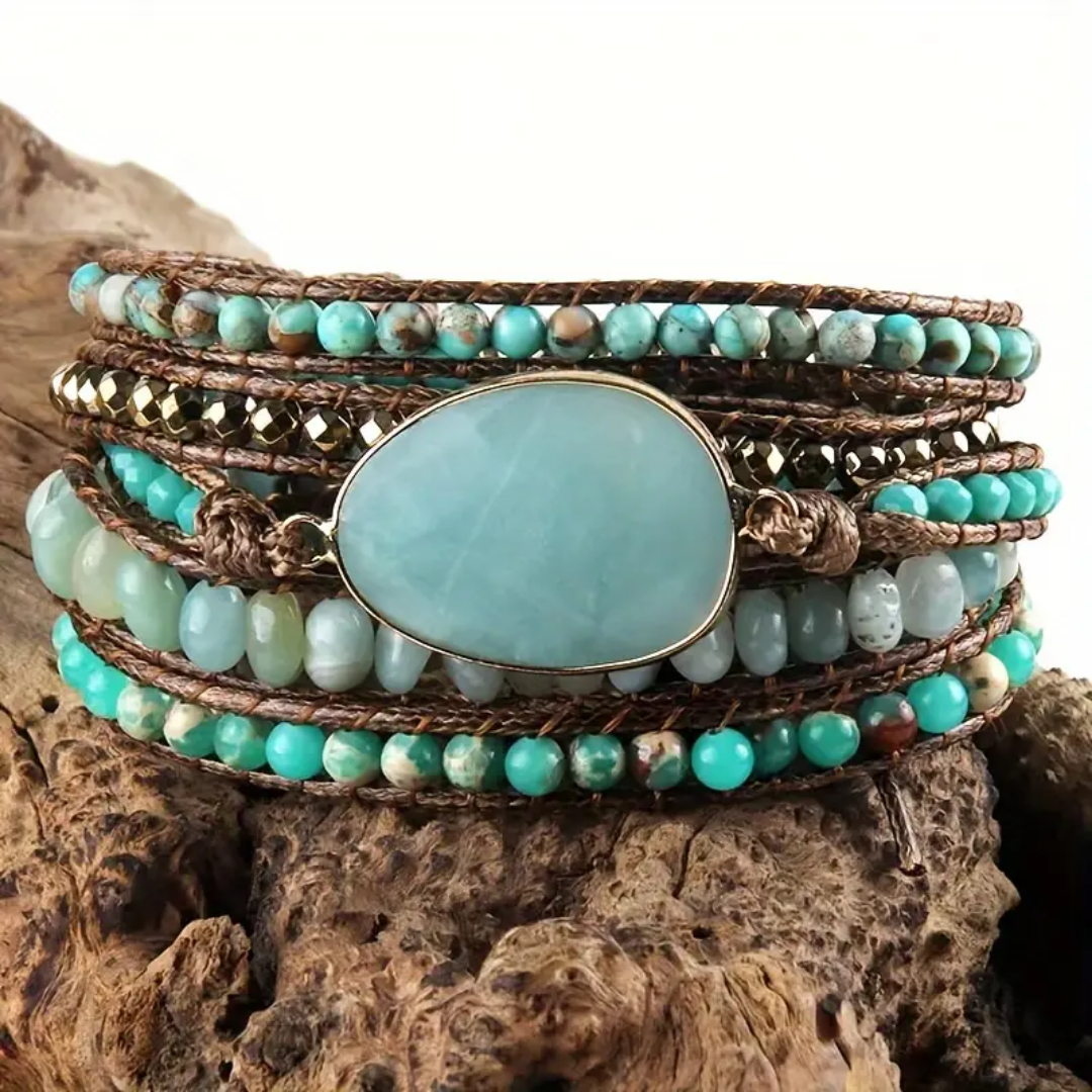 Amazonite Truth & Balance Wrap Bracelet
