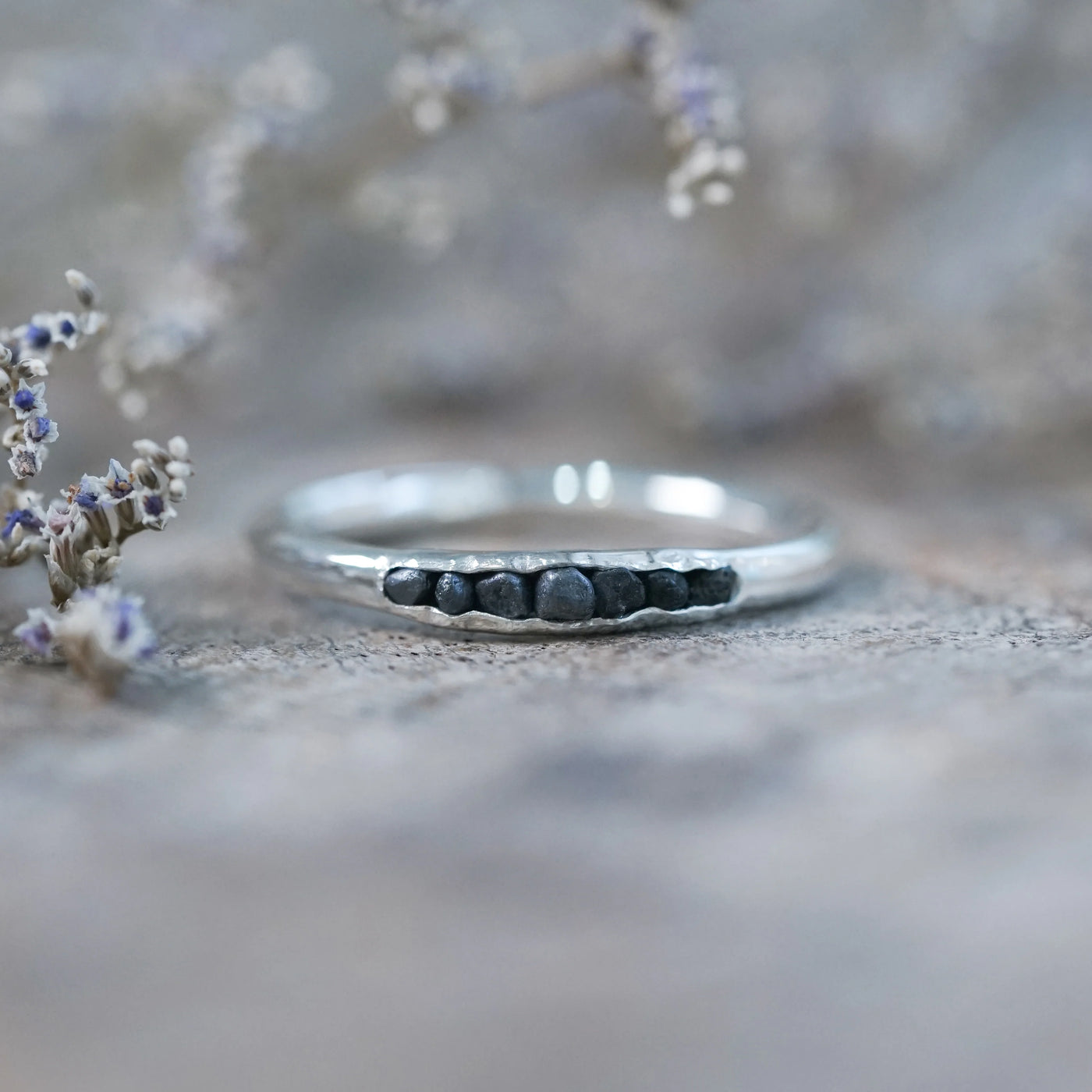 Black Hematite Gem Ring