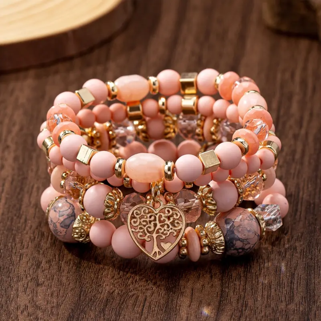 Blush Harmony Tree of Life Bracelet