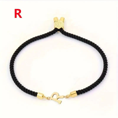 Black Gold Letter Bracelet