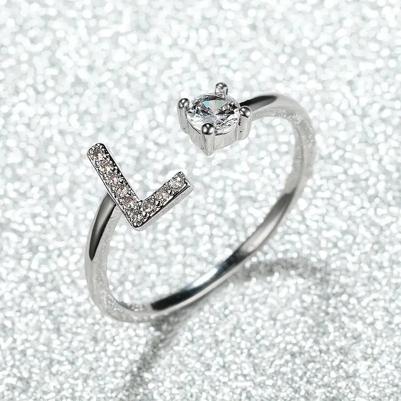 Adjustable Bright Letter Ring