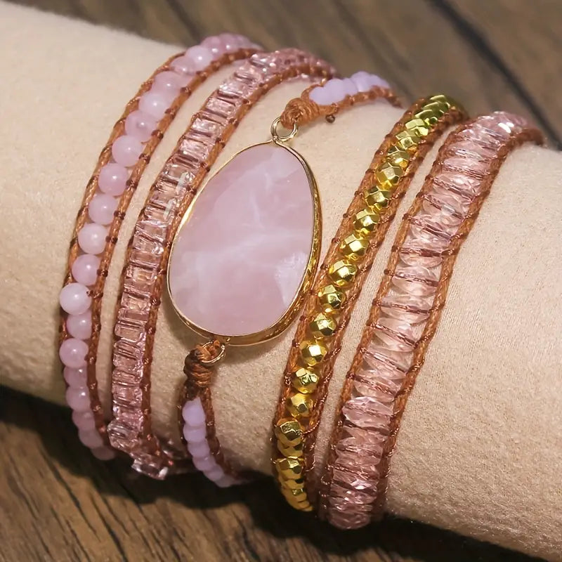 Rose Quartz Radiance Wrap Bracelet