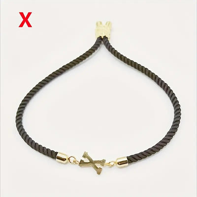 Black Gold Letter Bracelet