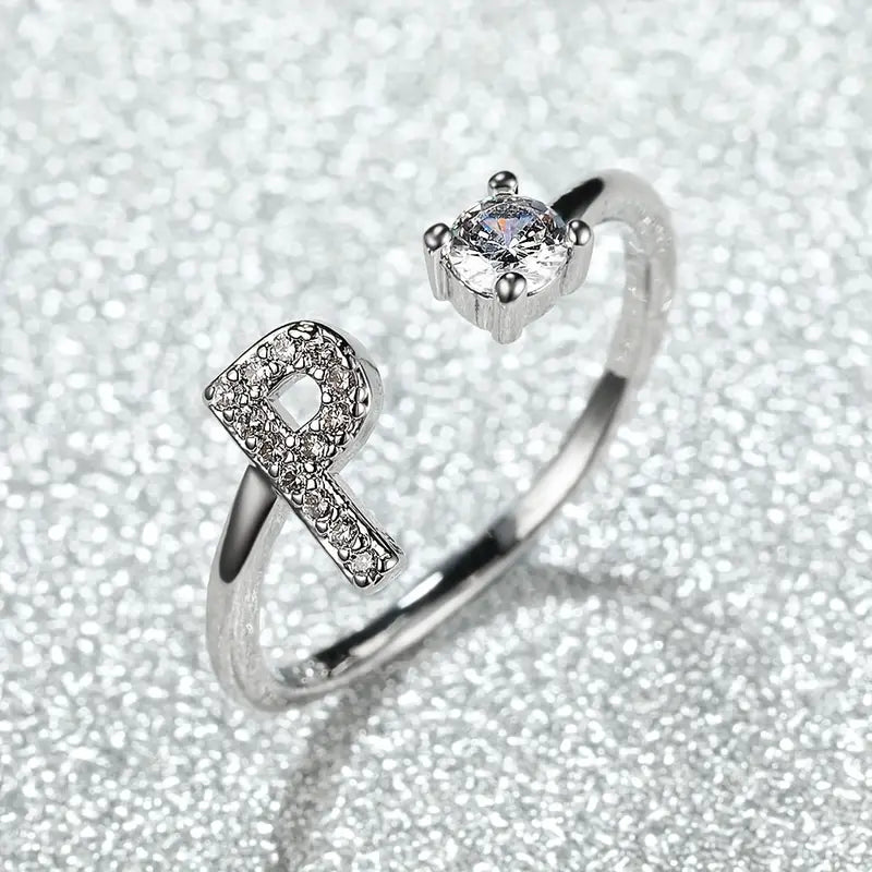 Adjustable Bright Letter Ring