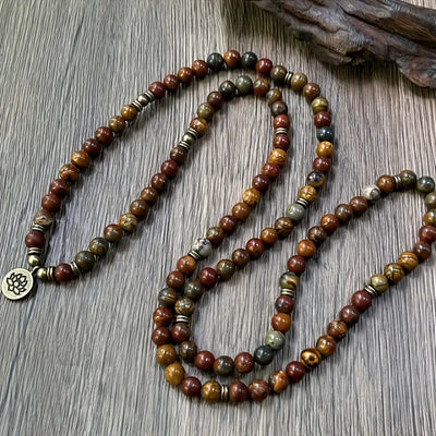 Lotus Polychrome Jasper Bracelet