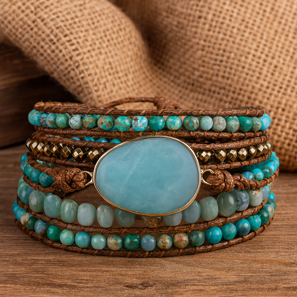 Amazonite Truth & Balance Wrap Bracelet