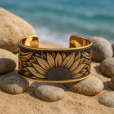Sunflower Spirit Cuff Bracelet